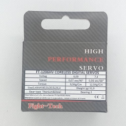 FT 1206MG8 - Servo Digitale Fight-Tech High Voltage Basso Profilo cavo 8cm