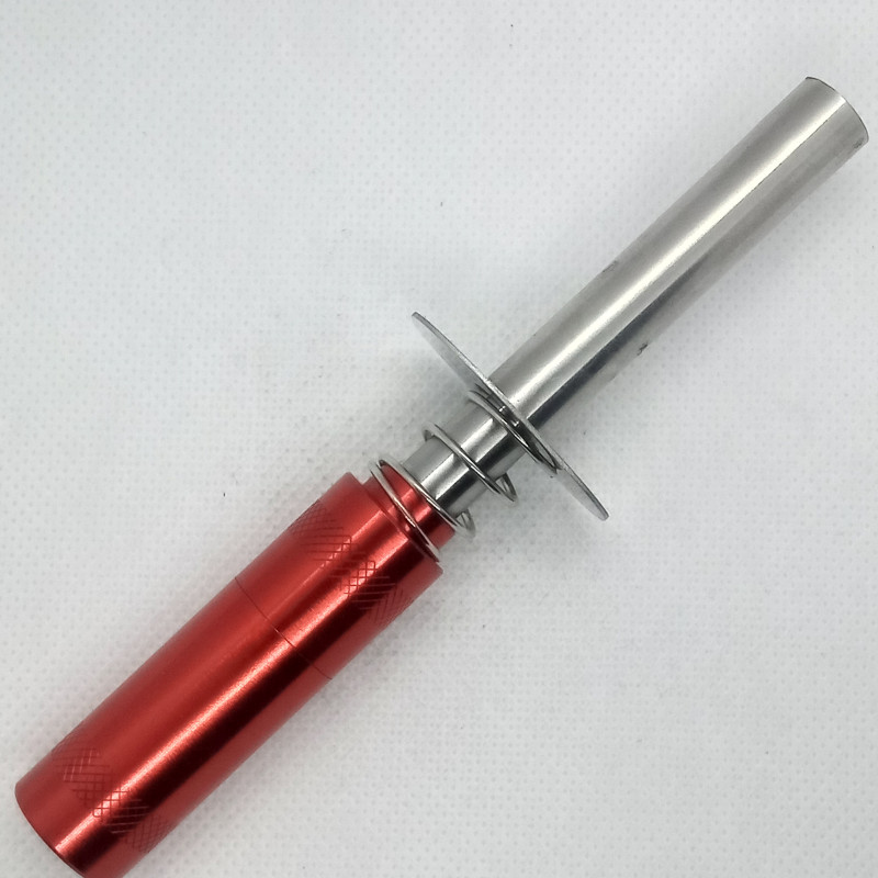 60006 - Accendi candela in alluminio rosso completo di batteria AA ricaricabile da 2100 mha