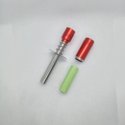 60006 - Accendi candela in alluminio rosso completo di batteria AA ricaricabile da 2100 mha