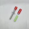 60006 - Accendi candela in alluminio rosso completo di batteria AA ricaricabile da 2100 mha