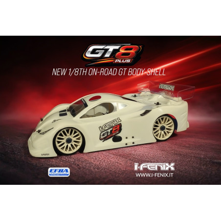 New 1/8th On-Road GT Body-Shell Gt8 Plus (sp .1 mm alettone std.)