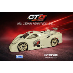 New 1/8th On-Road GT Body-Shell Gt8 Plus (sp.1 mm alettone optional regolabile)