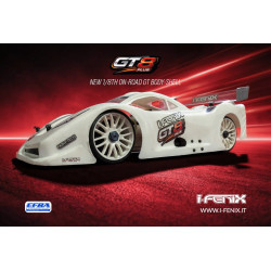 New 1/8th On-Road GT Body-Shell Gt8 Plus (sp. 1,5 mm alettone optional regolabile)