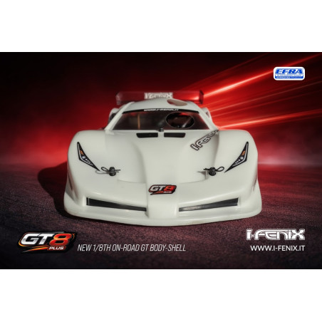 New 1/8th On-Road GT Body-Shell Gt8 Plus 1mm (solo carrozzeria)